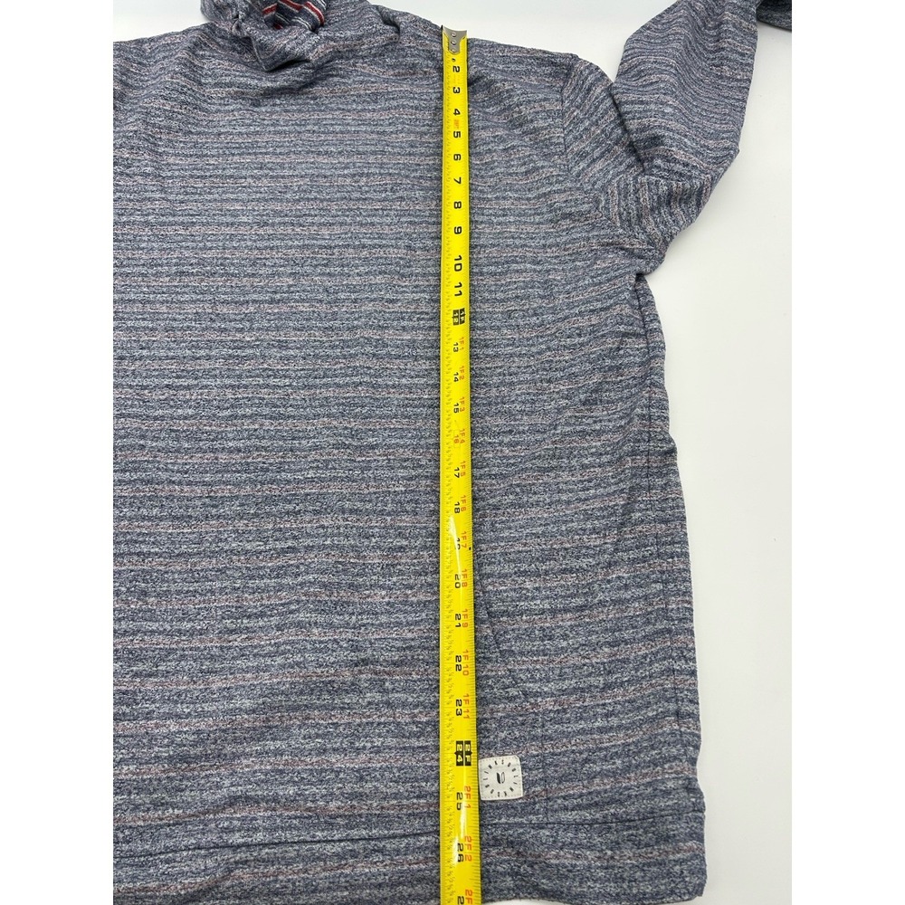 Linksoul Men's Large Reverse Stripe Hoodie Pullover Sweatshirt Gray Red Golf - Picture 8 of 9